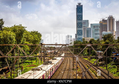 Rail Tracks at Dadar railway station,Mumbai Stock Photo