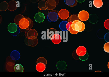 Lights blurred bokeh background from christmas lights Stock Photo