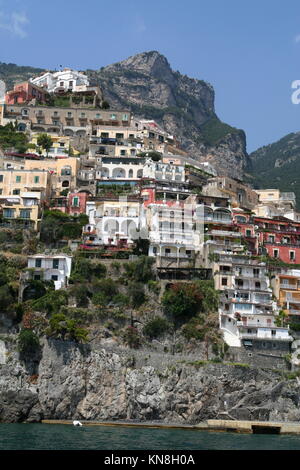 Positano, built in the mountains on the Amalfi coast. Stock Photo