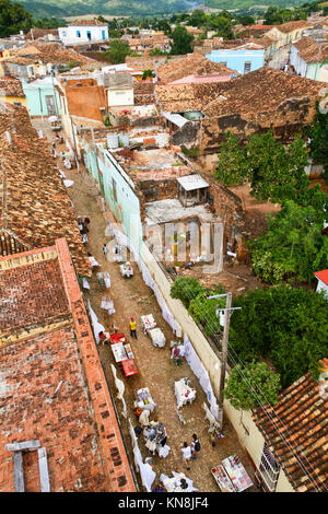 Panoramic view over Trinidad, Cuba Stock Photo