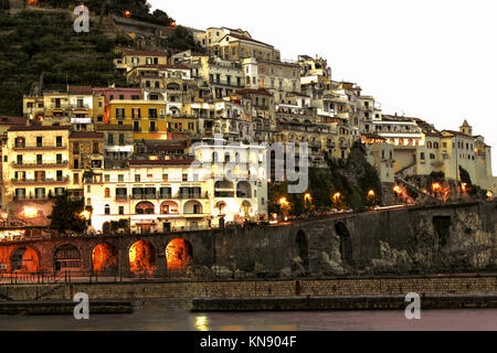 Colourful Amalfi City Landscape in Amalfi Coast - Italy Stock Photo