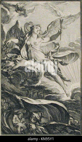 This artwork depicts Aurora, the Roman goddess of dawn, riding her ...