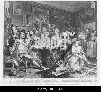 This engraving from 'A Rake's Progress' illustrates the second plate ...