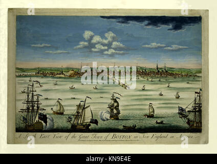 18th century view of Boston Stock Photo