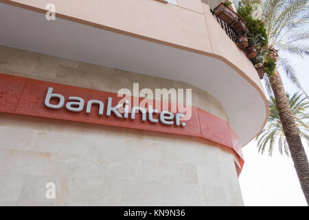 Bankinter Bank in Moraira, Spain, Europe. Stock Photo