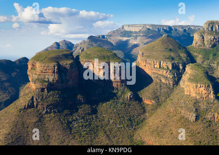 The Three Rondavels view from Blyde River Canyon, South Africa. Famous landmark. African panorama Stock Photo