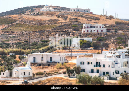 Traditional Greek Houses On Antiparos, A Small Greek Island In The 