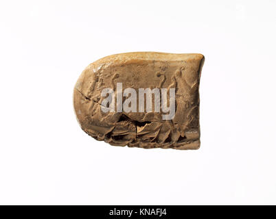 Cuneiform tablet impressed with seals- administrative document inscribed in Achaemenid Elamite MET DP254535 323243 Stock Photo