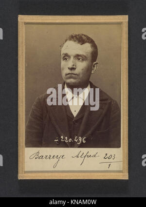 Barreyre. Alfred. 30 ans, né le 30-6-64 à Brassac (P. de DC3B4me). Gérant de restaurant. Anarchiste. 2-7-94. MET DP290119 306641 Stock Photo