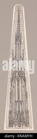 Elevation of a Gothic Pinnacle with a Hexagonal Plan MET DP302097 336168 Stock Photo