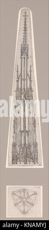 Elevation of a Gothic Pinnacle with a Hexagonal Plan MET DP303705 336168 Stock Photo