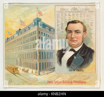 George W. Childs, Philadelphia Public Ledger, from the American Editors series (N35) for Allen & Ginter Cigarettes MET DP838871 421435 Stock Photo