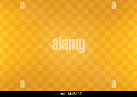 Japanese red gold checkered pattern paper texture background Stock Photo