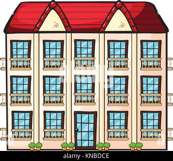 illustration of a house on a white background Stock Vector