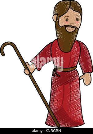 Saint joseph cartoon Stock Vector