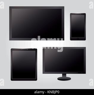 Technology media devices Stock Vector