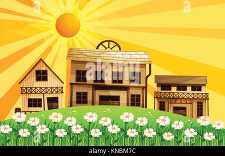 Illustration of the different designs of houses Stock Vector