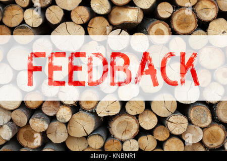 Conceptual announcement text caption inspiration showing Feedback Business concept for Opinion Information Positive Negative Feedback written on woode Stock Photo