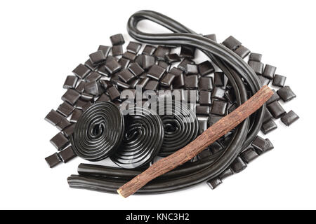 licorice collection isolated on white background Stock Photo