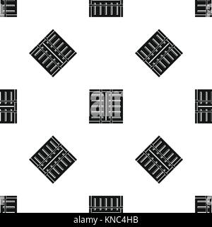Jalousie pattern seamless black Stock Vector