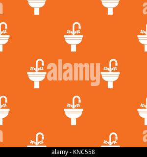 Ceramic sink pattern seamless Stock Vector