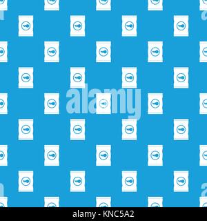 Chips plastic bag pattern seamless blue Stock Vector