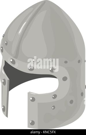 Helmet knight military icon, isometric 3d style Stock Vector