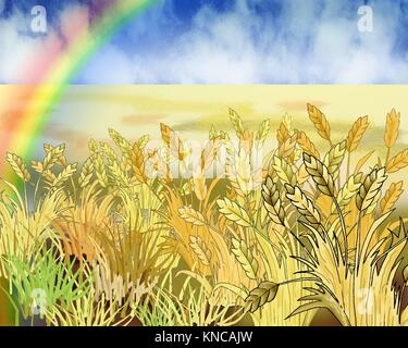 Lush fields of wheat, anime, lush trees, a fantasy | Stable Diffusion |  OpenArt