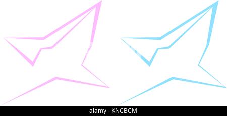 Silhouette of mail from triangular contours Mail in the basket From the man and woman icon Stock Vector