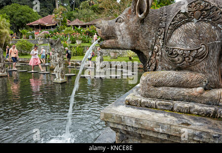 Statue in the Tirta Gangga water palace, a former royal palace. Karangasem regency, Bali, Indonesia. Stock Photo
