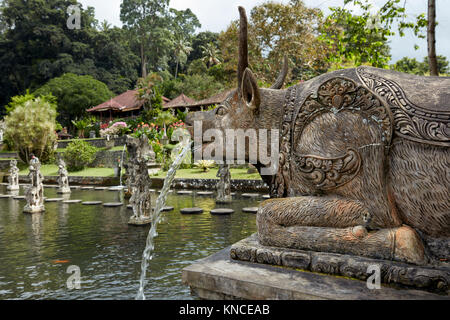 Statue in the Tirta Gangga water palace, a former royal palace. Karangasem regency, Bali, Indonesia. Stock Photo