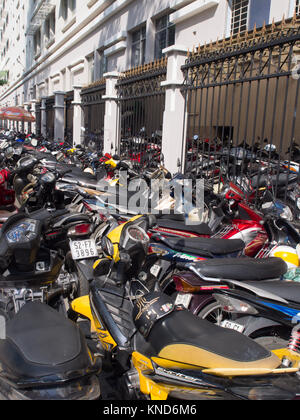 Ho Chi Minh City Motorbike Parking Stock Photo