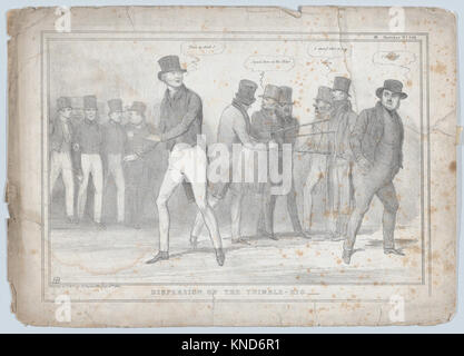 Dispersion of the Thimble Rig MET DP868277 736541 Artist: John Doyle, Irish, Dublin 1797?1868 London, Publisher: Thomas McLean, British, active London 1788-1885, Subject: Edward John Littleton, 1st Baron Hatherton, British, 1791?1863, Subject: Arthur Wellesley, 1st Duke of Wellington, British, 1769?1852, Subject: Lord John Russell, British, 1792?1878, Subject: Sir Robert Peel, British, Bury, 1788?1850, Subject: Daniel O'Connell, Irish, Cahirciveen, Kerry 1775?1847 Genoa, Subject: Thomas Spring Rice, 1st Baron Monteagle, British, 1790?1866, Subject: William Lamb, 2nd Viscount Melbourne, British Stock Photo