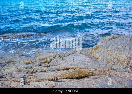 Rocky seashore beach at Samui island, Thailand Stock Photo