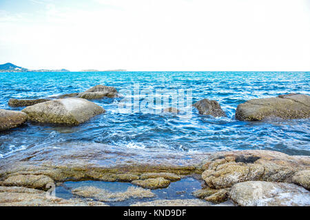 Rocky seashore beach at Samui island, Thailand Stock Photo