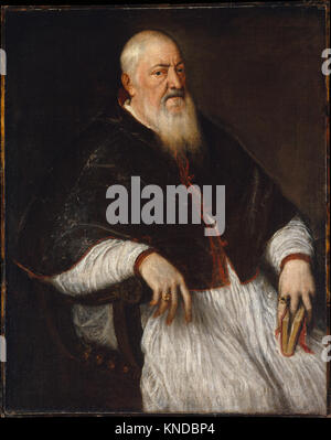 Filippo Archinto (born about 1500, died 1558), Archbishop of Milan oil painting by Titian (Tiziano Vecellio) (1490-1576) Stock Photo