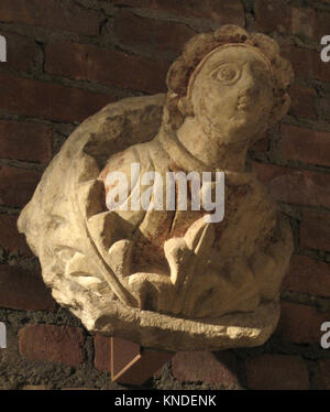Corbel with Human Bust and Acanthus Leaves MET sf10-176-41s1 453628 Stock Photo