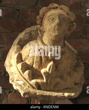 Corbel with Human Bust and Acanthus Leaves MET sf10-176-41s2 453628 Stock Photo