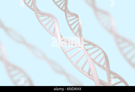 Many DNA chains. 3d rendering Stock Photo