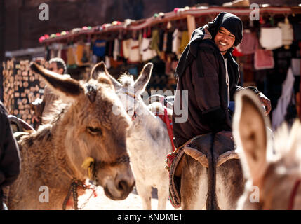 Scenes from the ancient Nabayean city of Petra, Jordan Stock Photo