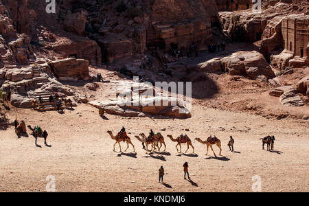 Scenes from the ancient Nabayean city of Petra, Jordan Stock Photo