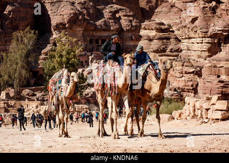 Scenes from the ancient Nabayean city of Petra, Jordan Stock Photo