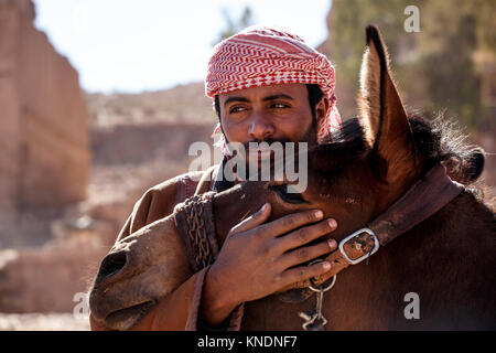 Scenes from the ancient Nabayean city of Petra, Jordan Stock Photo