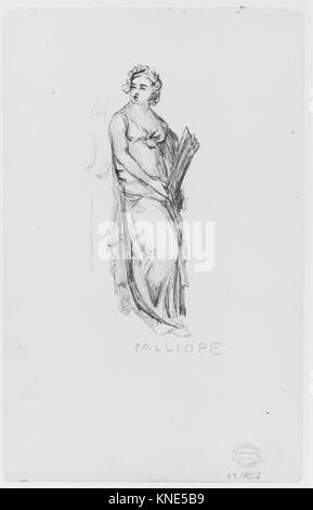This artwork depicts Calliope, the Greek Muse of epic poetry ...
