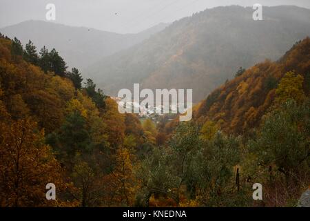 Serra da Estrela durante tempestade de outono Stock Photo