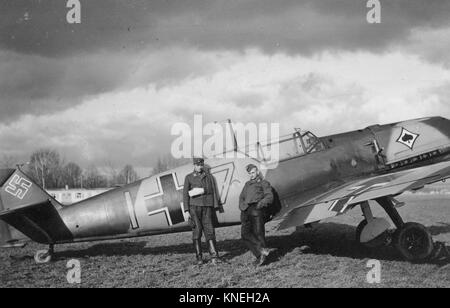 German Messerschmitt Bf 109 Fighter Plane Luftwaffe Stock Photo