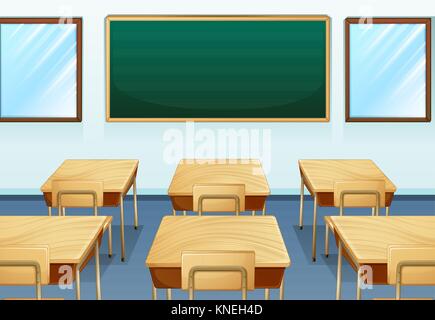 Illustration of an empty room Stock Vector