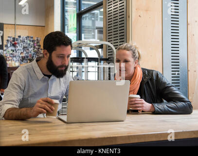 Students using laptop Stock Photo