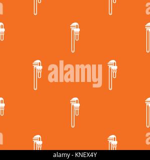 Pipe or monkey wrench pattern seamless Stock Vector