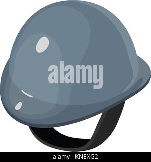 Helmet equestrian gray icon, isometric 3d style Stock Vector